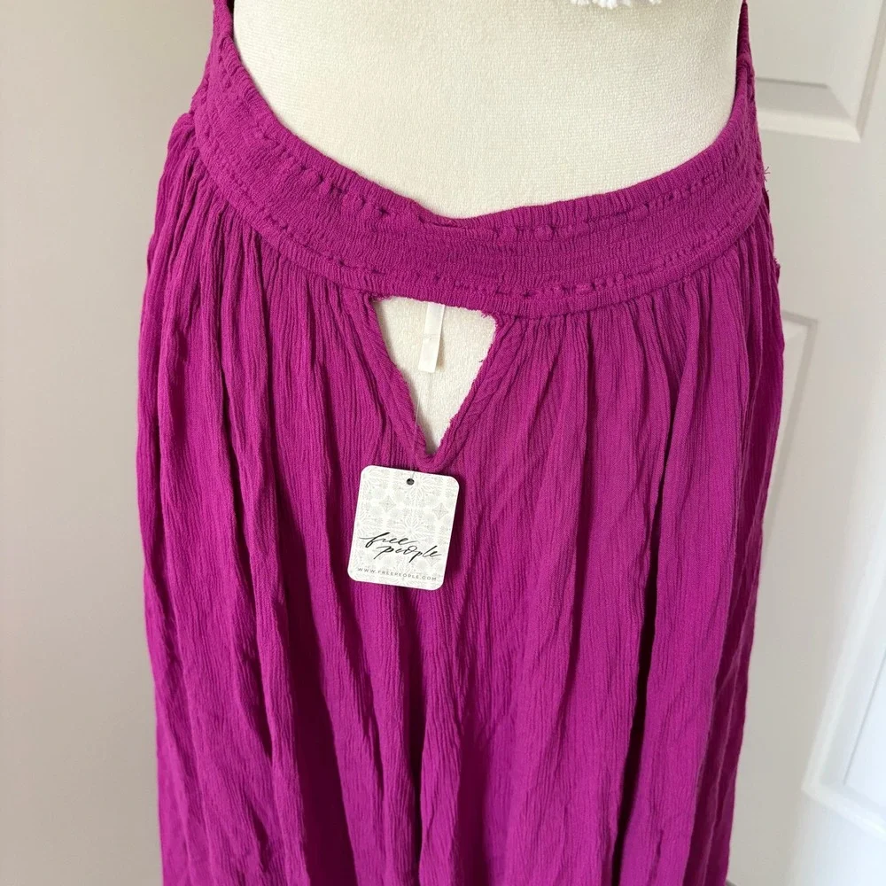 Free People Maxi Dress Look Into The Sun XL Baton Rouge Halter Boho Cutout